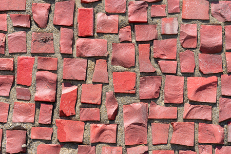 Background of solid pieces of mosaic on the wall.の写真素材