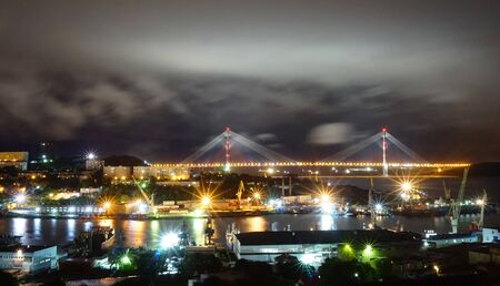 Night landscape of Vladivostok city landscape.の写真素材