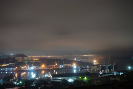 Night landscape of Vladivostok city landscape.の写真素材