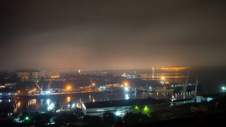 Night landscape of Vladivostok city landscape.の写真素材