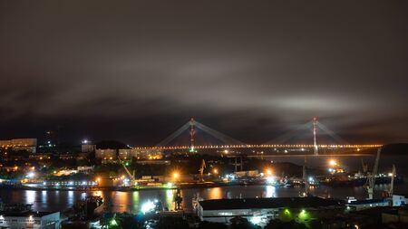Night landscape of Vladivostok city landscape.の写真素材