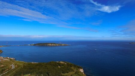Seascape in the Eastern Bosphorus Strait. Vladivostok, Russiaの写真素材