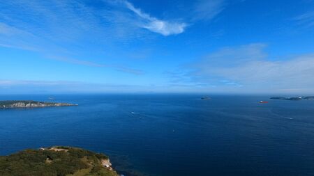 Seascape in the Eastern Bosphorus Strait. Vladivostok, Russiaの写真素材