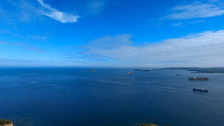 Seascape in the Eastern Bosphorus Strait. Vladivostok, Russiaの写真素材