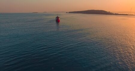Seascape in the Eastern Bosphorus Strait. Vladivostok, Russiaの写真素材