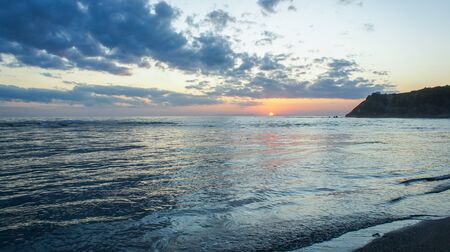 Seascape with a dramatic evening sky.Beauty of nature.の写真素材