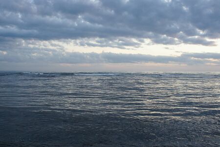 Seascape with a dramatic evening sky.Beauty of nature.の写真素材