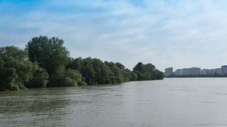 City landscape with views of the Kuban river.の写真素材