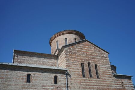 Patriarchal Cathedral in Pitsunda in honor of Apostle Andrew, Abkhazia. An ancient Christian landmark of the IV century ad.の写真素材