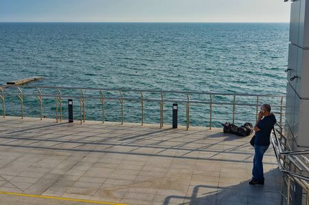 Sochi, Russia-June 10, 2018: The architecture of the modern railway station Adler.のeditorial素材