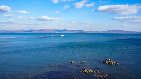Marine landscape with views of the sea and cliffs in the far East.の写真素材