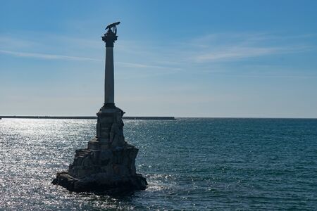 Sevastopol, Crimea-may 31, 2018: Cityscape with view of the sea and the sights.のeditorial素材