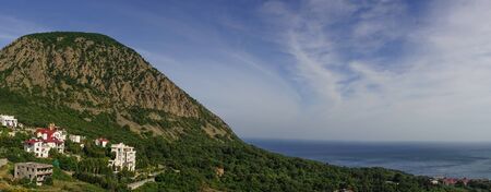 Panorama of the natural landscape in the vicinity of Gurzuf, Crimeaの写真素材
