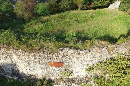 Aerial view of bagrata mountain with the ruins of an ancient fortress. Sukhumi, Abkhaziaの写真素材