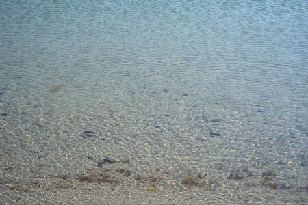 Natural background of water surface with small ripples.の写真素材