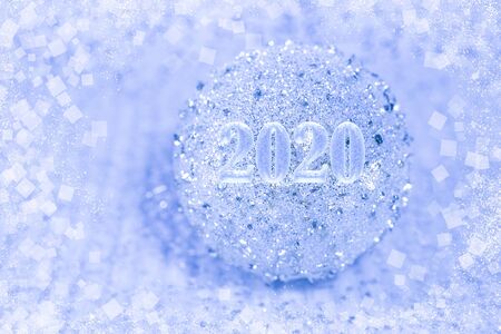 Blue Christmas background with festive design details and numbers.の写真素材