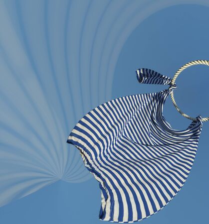 Abstract background with Navy vest on blue sky background.の写真素材