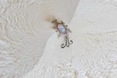 Abstract background with deformed clock. For design and networkingの写真素材