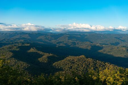 Mountain landscape at sunset. Sochi, Russiaの写真素材