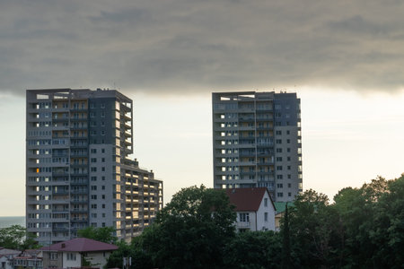 Sochi, Russia-may 14, 2018: Urban landscape with views of buildings and architecture.