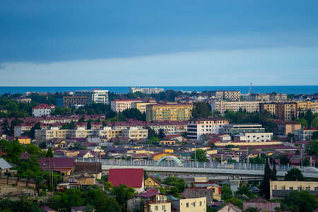 Sochi, Russia-may 14, 2018: Urban landscape with views of buildings and architecture.のeditorial素材