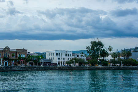 Sukhumi, Abkhazia-March 2, 2010: City landscape with sights.のeditorial素材