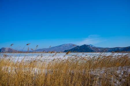 Natural landscape with a view of the hills. Nakhodka, Russiaの写真素材