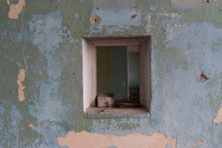 Interior of an abandoned railway station in Abkhazia