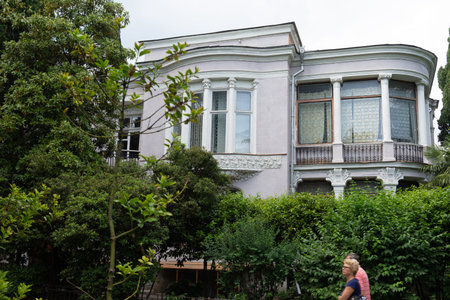 Yalta, Crimea - may 31, 2016: urban landscape with a view of Chekhov's dacha