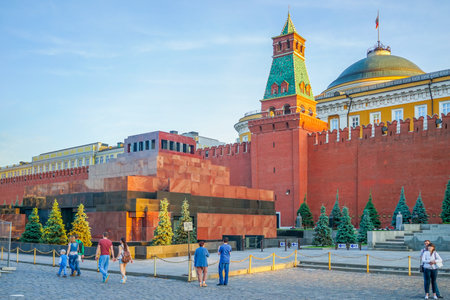 Moscow, Russia-June 2, 2015: Urban landscape with a view of Red square.のeditorial素材