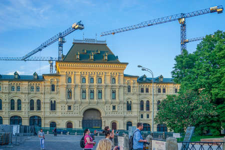 Moscow, Russia-June 2, 2015: Urban landscape with views of buildings and architecture.のeditorial素材
