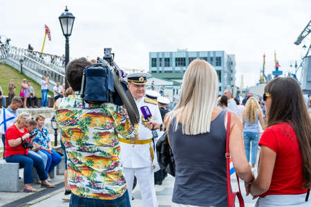 Vladivostok, Russia - July 26, 2020: Festive events on the Tsesarevich's embankment.のeditorial素材