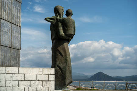 Nakhodka, Russia-September 26, 2020: Monument to the lost sailors on the city's view hill.のeditorial素材