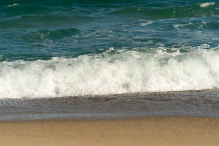 Beautiful wave on the background of the seascape. Wallpaper, background