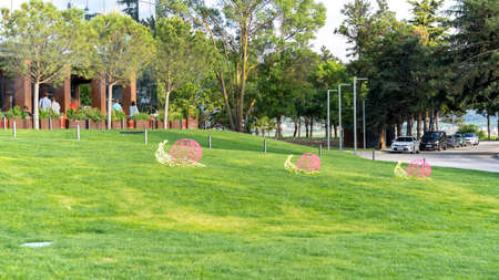 Balaklavaa, Crimea-June 14, 2021: Landscape with a view of the territory of the Zolotaya Balka wineryのeditorial素材