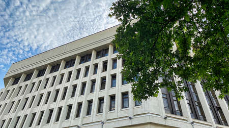 Simferopol, Crimea-June 23, 2021: The building of the State Council of the Republic of Crimea.のeditorial素材