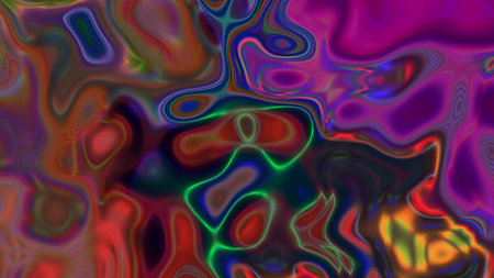 Abstract multicolored liquid background with bubbles