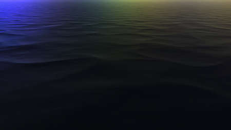 Dark water surface with neon illumination.の写真素材