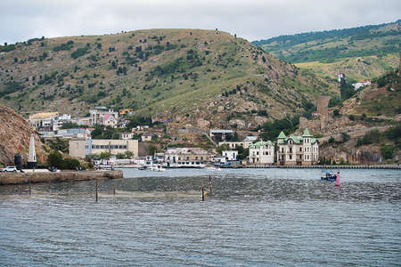 Balaklavaa, Crimea. Seascape with a view of the coastline.の写真素材