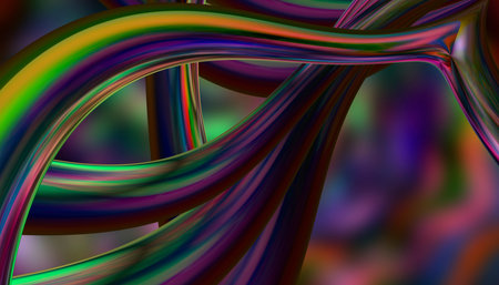 Abstract textured bright iridescent multicolored background. 3D illustration, 3D rendering