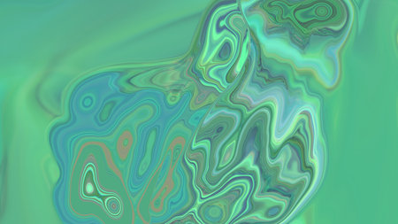 Abstract green textured liquid background. Design, art