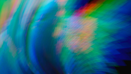 Abstract rainbow blurred bright light prism. Design, art
