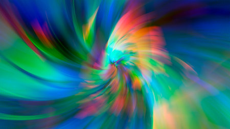 Abstract rainbow blurred bright light prism. Design, art