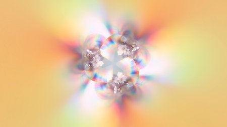 Abstract floral spring background with prism effect. Design, art