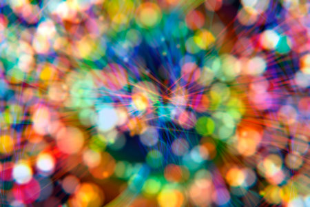Abstract multicolored blurred bright background with bokeh. Design, art