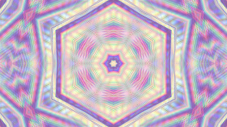 Abstract iridescent holographic snowflake star. Design, art