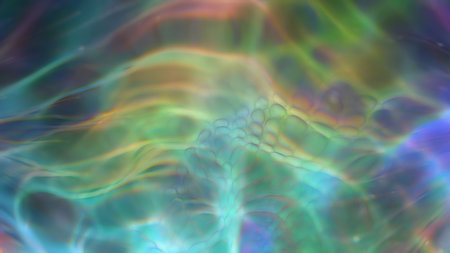 Abstract blurry neon rainbow background. For design and network