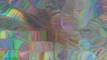 Abstract glass holographic multicolored background. design, art