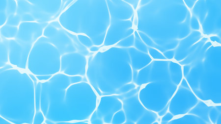 Abstract blue background with highlights of the water surface. design, art