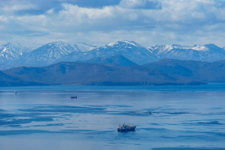 Seascape overlooking Avacha Bay. Kamchatkaの写真素材